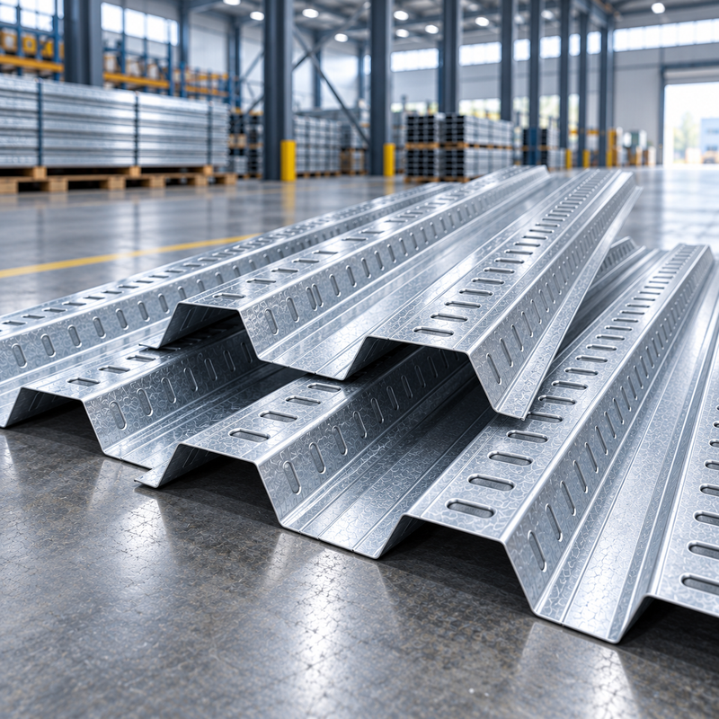 Composite Metal Floor Decking | Open Profile Concrete Form Steel Deck for Industrial Warehouse