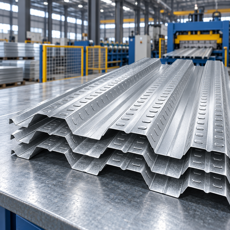 Galvanized Open Floor Deck Sheet | 0.8mm-1.2mm Thickness Corrugated Composite Steel Decking