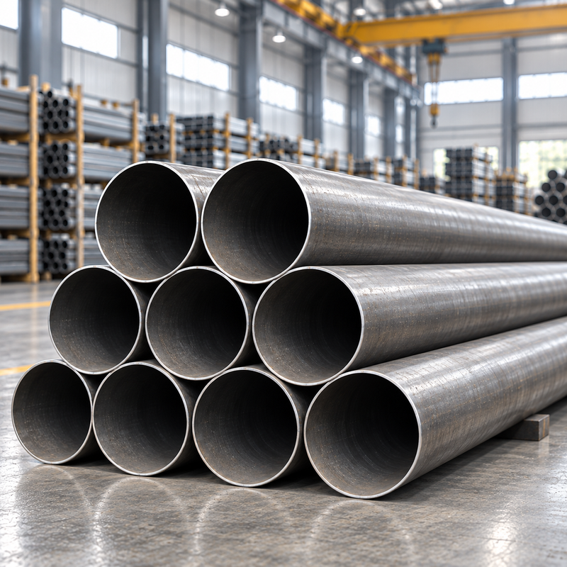Hot Rolled Round Carbon Steel Pipe / Welded Steel Tube for Construction