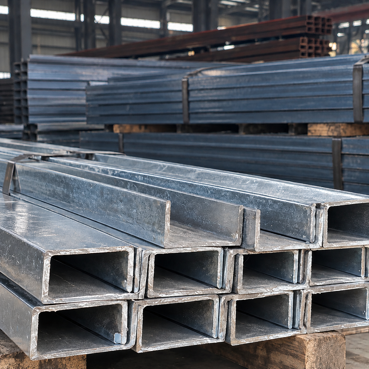 Hot-rolled black uncoated U-channel steel