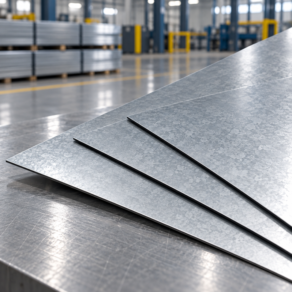 ASTM A653 DX51D Hot Dipped Galvanized Steel Plate with Regular Spangle