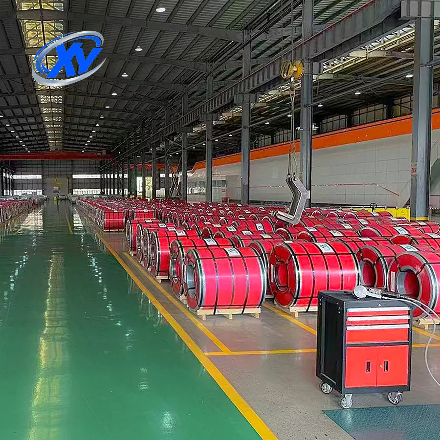 Color-coated steel coil inventory in a production facility