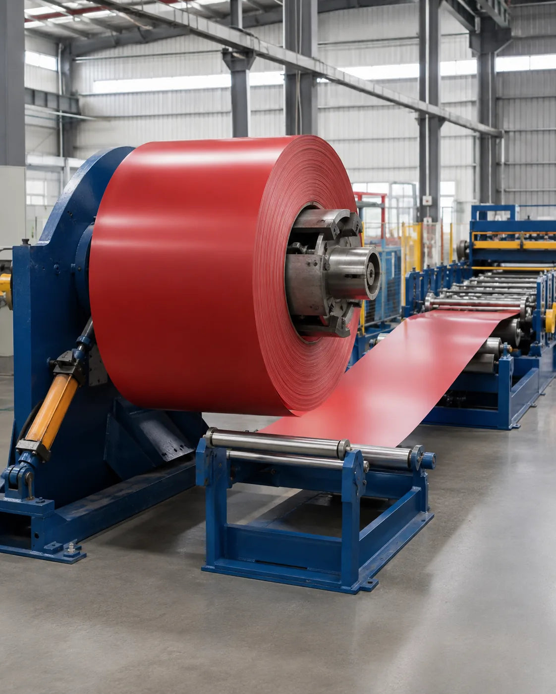 Coil feeding production process